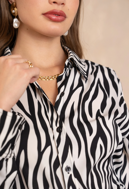 Elettra Zebrata Blouse