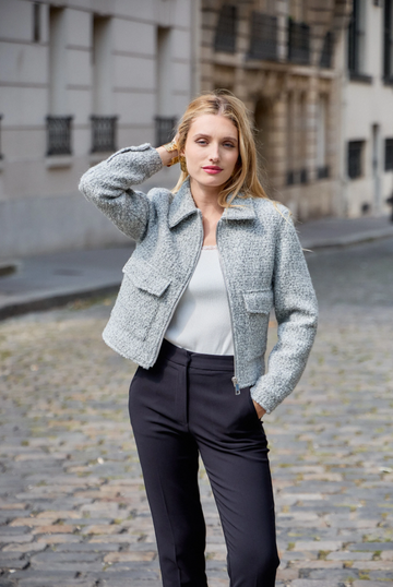 Atena — Cropped Bouclé jacket