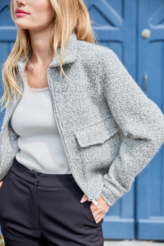 Atena — Cropped Bouclé jacket